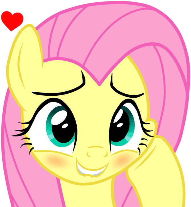 Xecr0nos's Avatar - Cute Blushing Fluttershy (769x768), Png Download