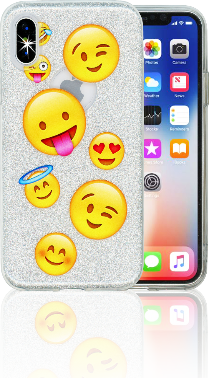 Iphone X Mm Emoji Glitter Hybrid - Iphone 10x Price In Bangladesh (710x1280), Png Download