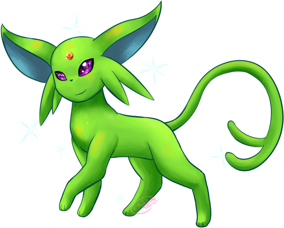 Shiny Espeon By Alexxxa4 - Shiny Espeon Male (999x799), Png Download
