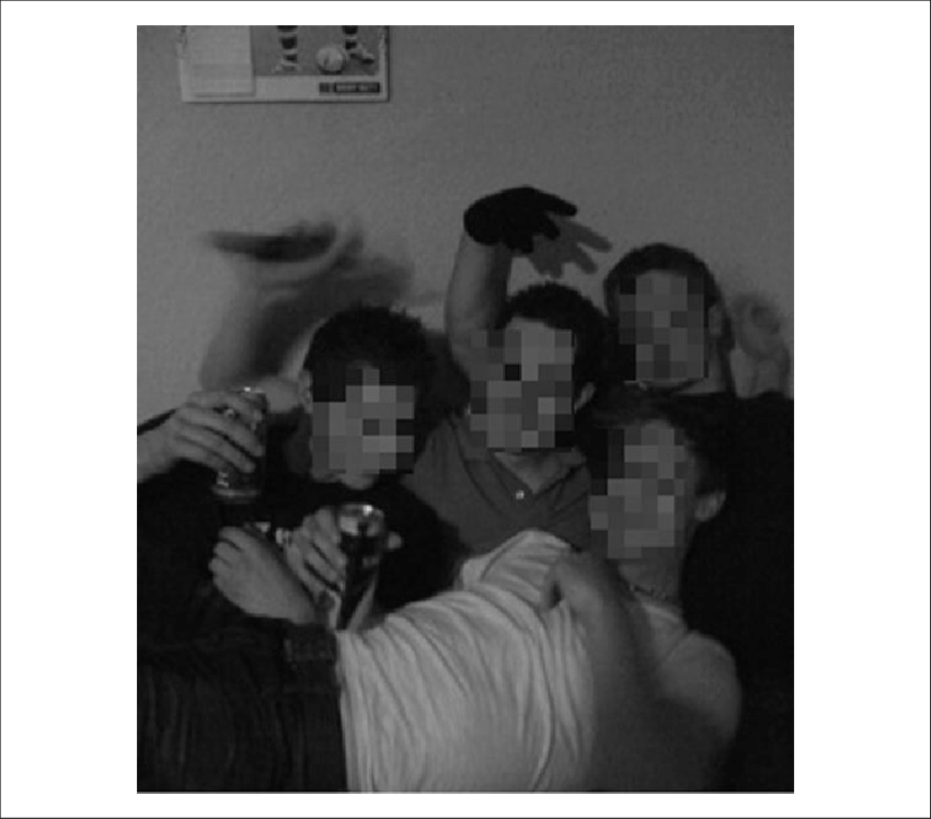 Group Of Men Cuddling And Drinking Alcohol - Men Cuddling Group (850x748), Png Download