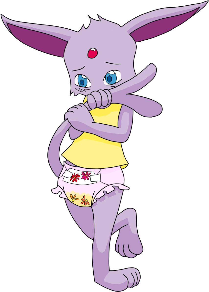 Download - Espeon In A Diaper (969x1280), Png Download