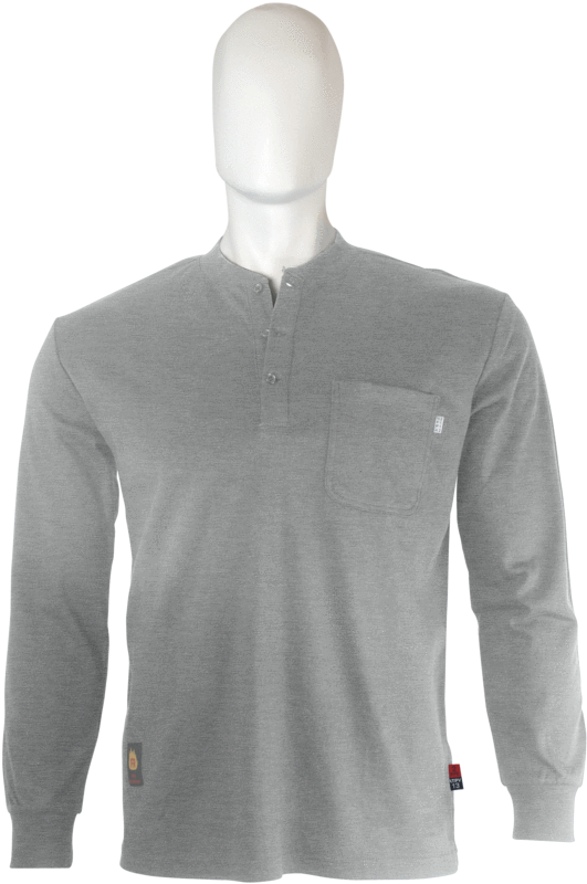 Tencate Grey Melange - Long-sleeved T-shirt (685x1023), Png Download