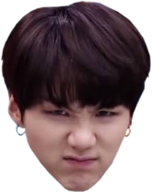 Bts Suga Yoongi Agustd Jimin Yoonmin Png Bts Suga Face - Yoongi Scrunching His Nose (514x653), Png Download