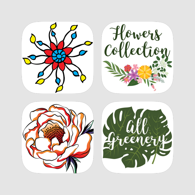 4 In 1 Flowers And Greenery Bundle 4 - Illustration (630x630), Png Download