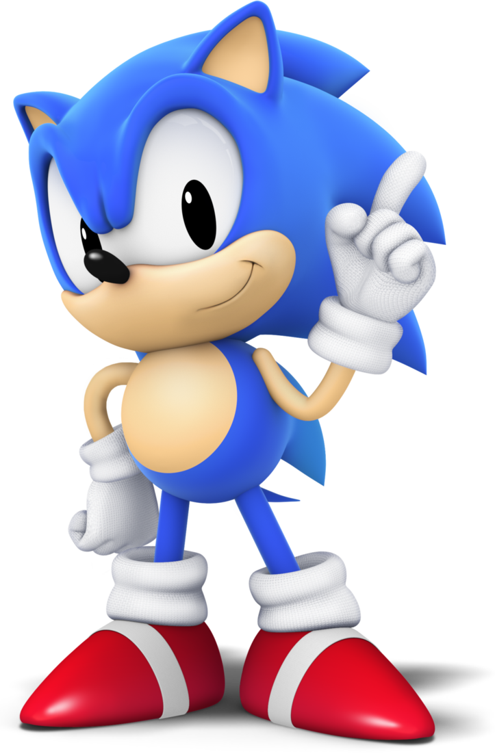 Go To Image - Classic Sonic 3d Png (723x1105), Png Download