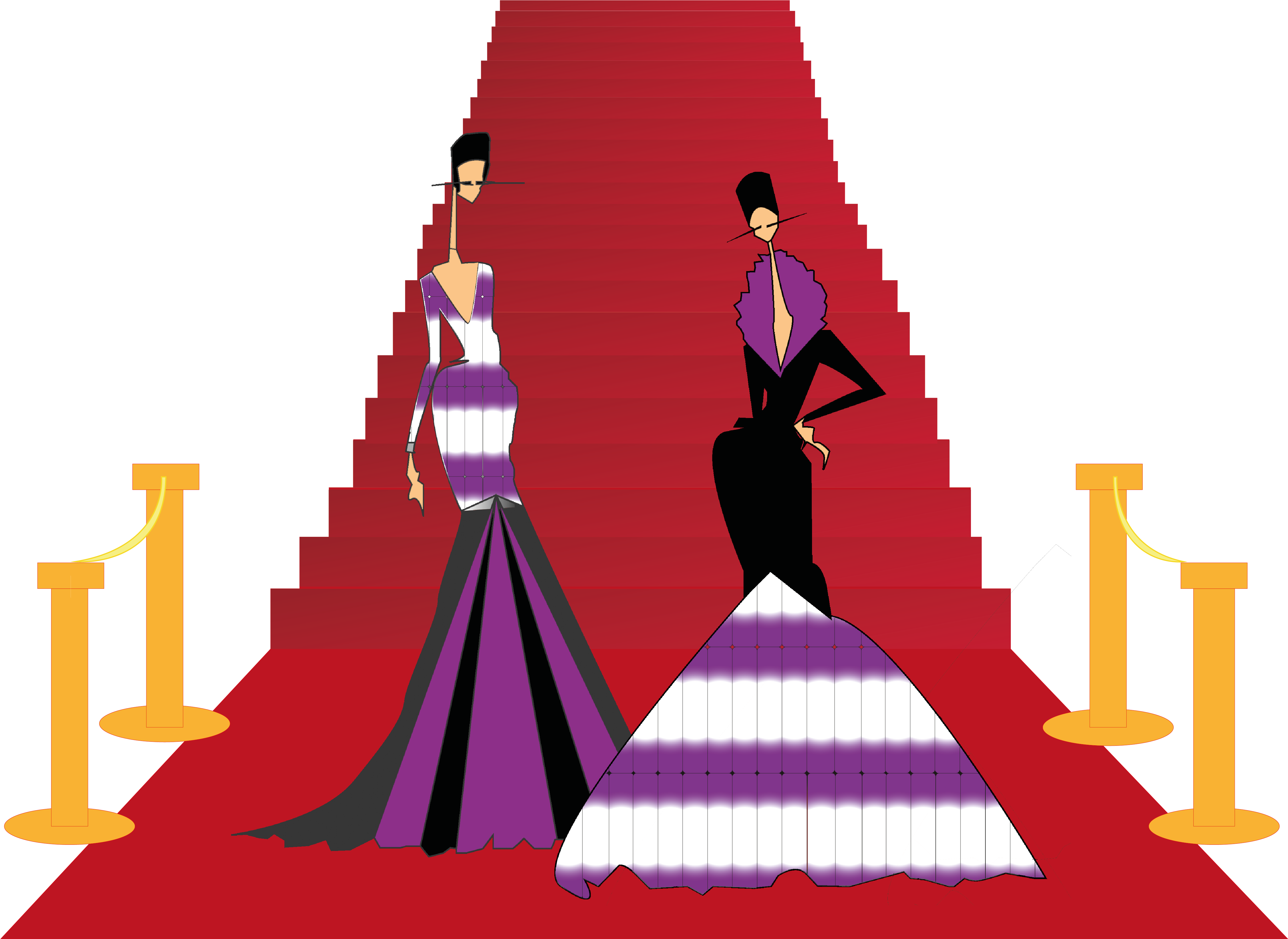 Red Carpet Clipart Long Staircase - Illustration (4961x3508), Png Download