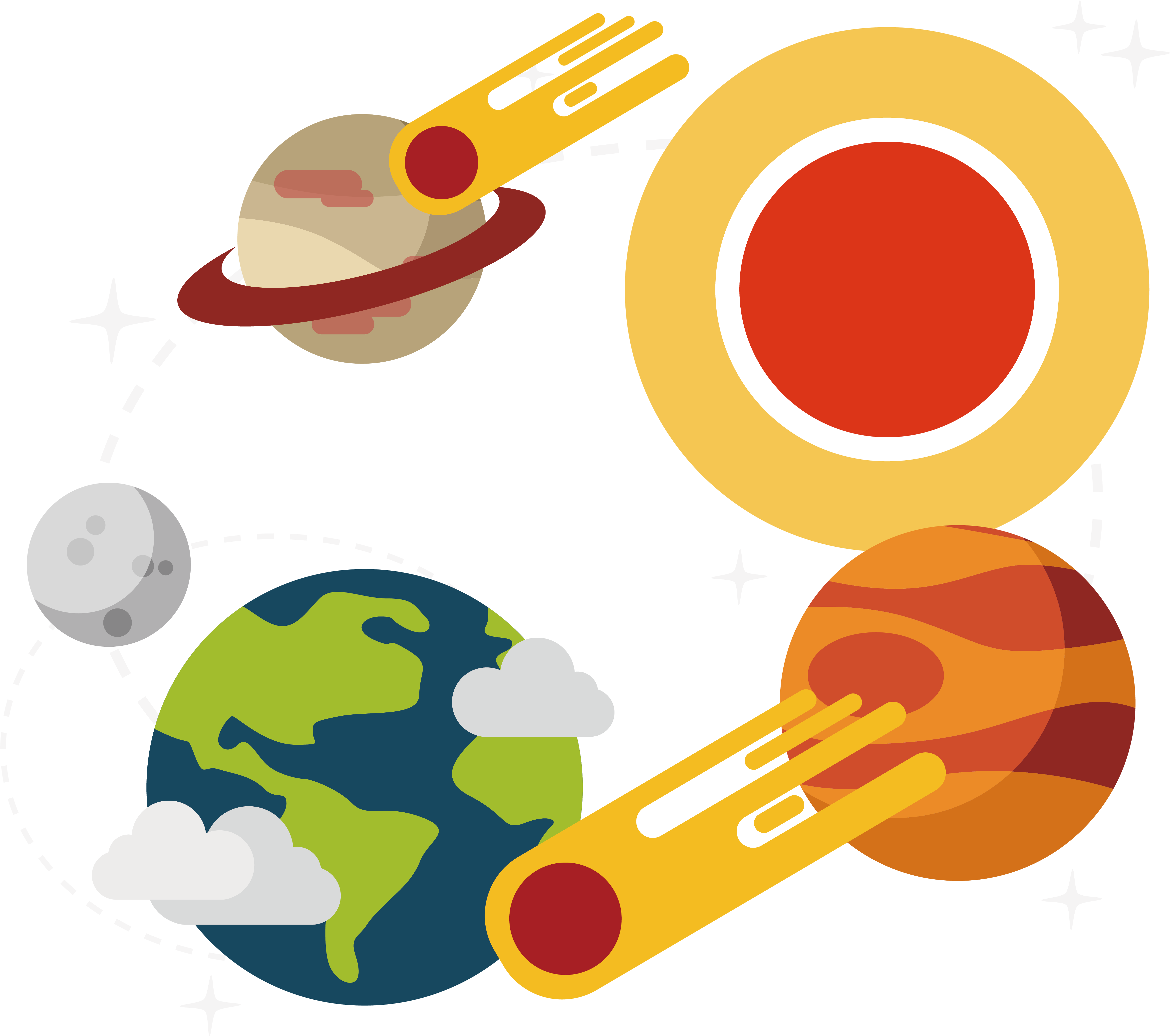 Comet Clipart Snowball - Vector Graphics (6297x6297), Png Download