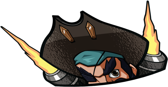 Torbjorn Black Beard Peeker Sticker - Gondola (1280x1280), Png Download