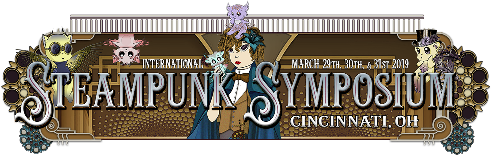 International Steampunk Symposium - Cartoon (1640x511), Png Download