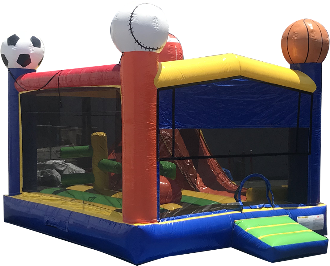 Jumper Bounce Houses, Water Slides, Slide Jump Combos - Inflatable (1200x1039), Png Download