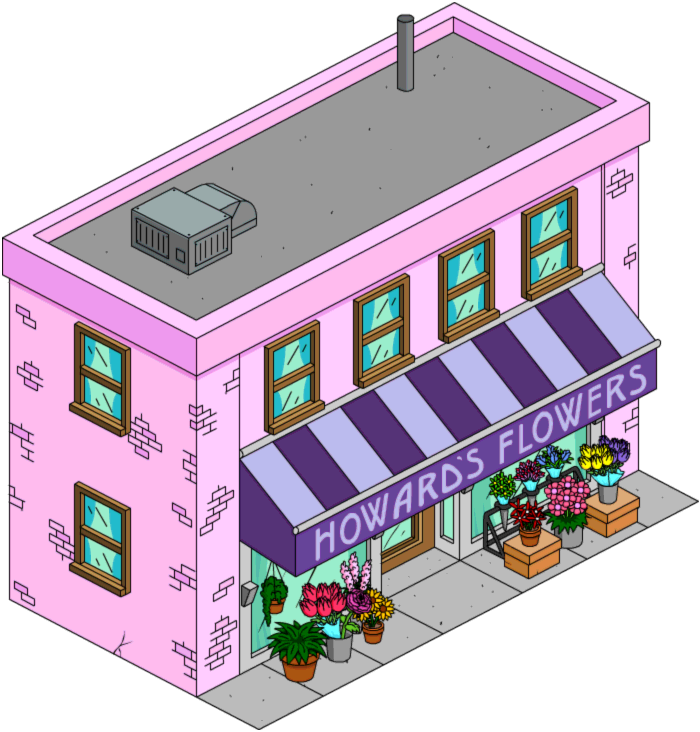 Howard's Flowers - Simpson Tapped Out Building (700x732), Png Download