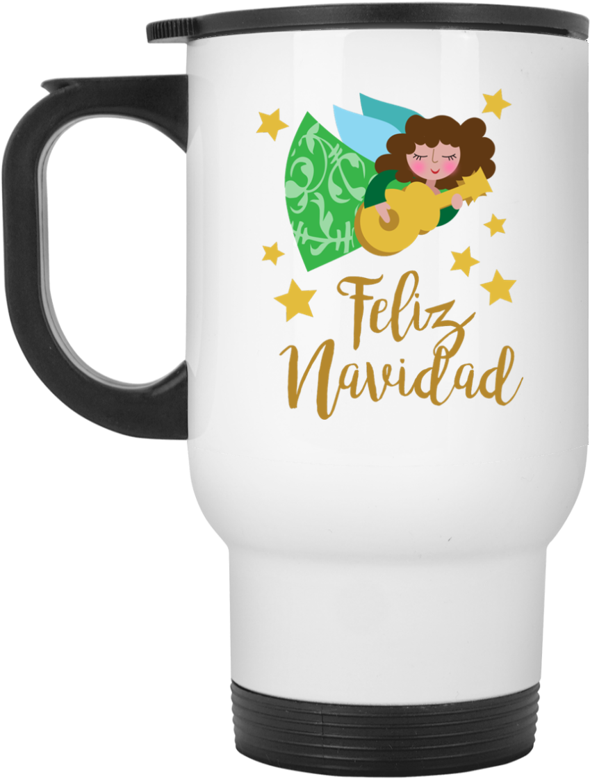 Coffee Mug With Spanish Christmas Angel - Mug (1155x1155), Png Download