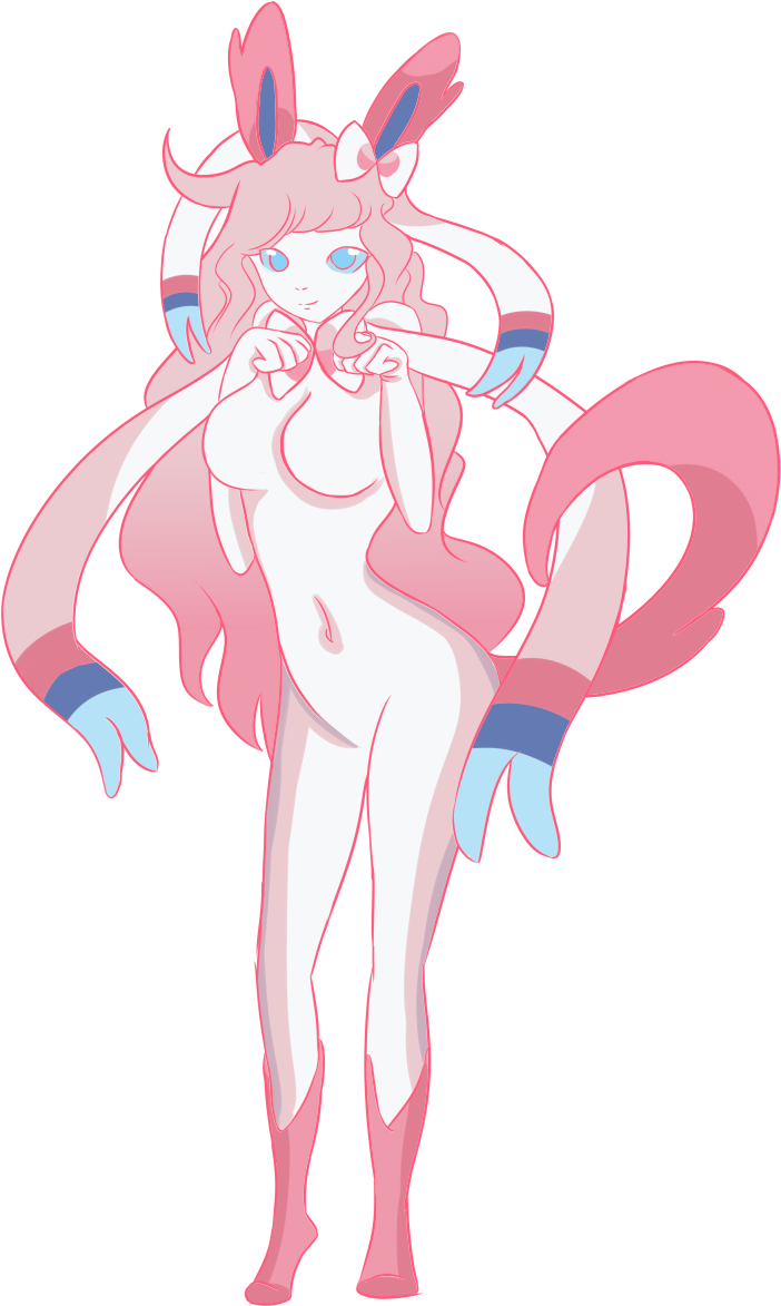 Sylveon Anthro - Pokemon Sylveon Anthro (738x1200), Png Download