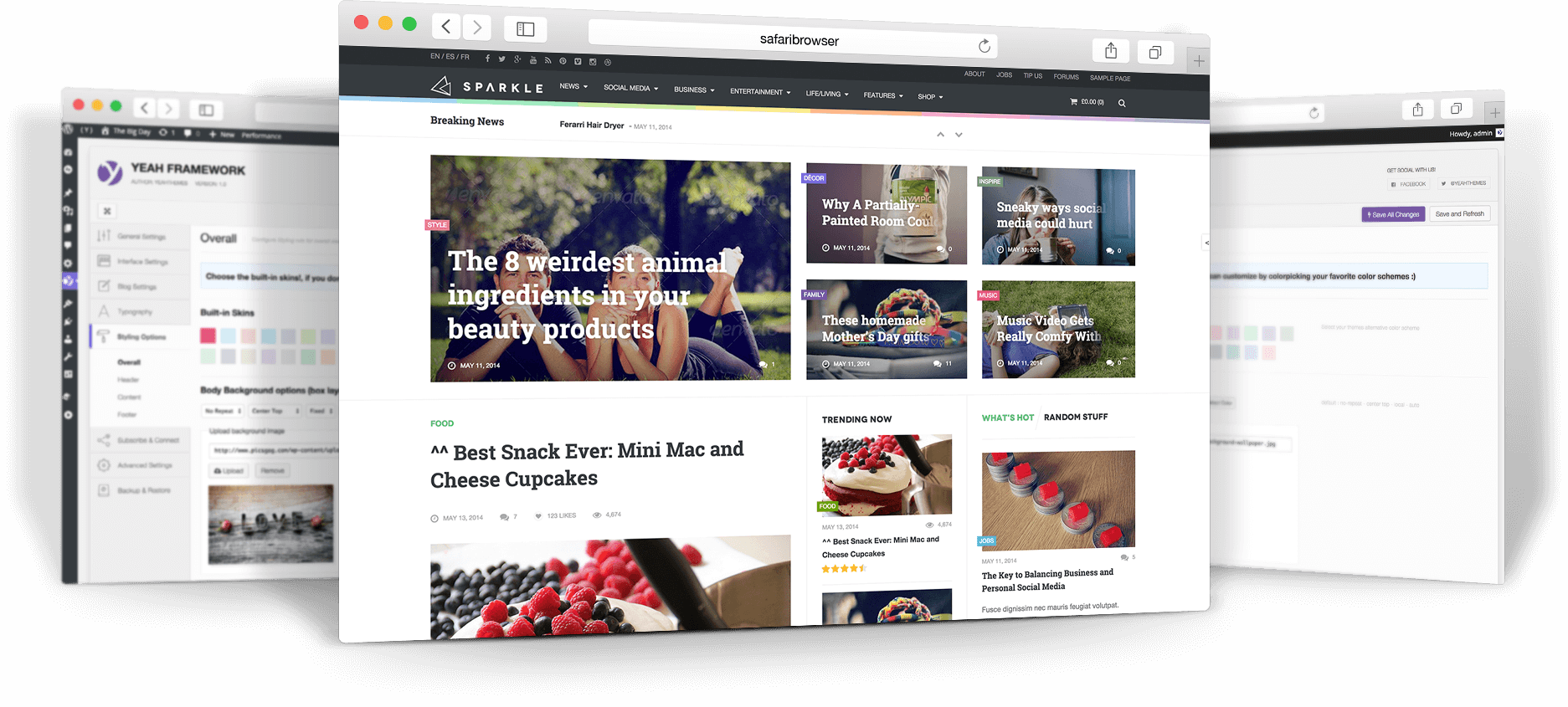 Sparkle Wp Design - Wordpress (1873x845), Png Download