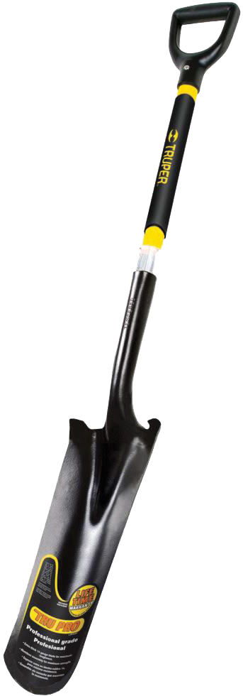 Short Handle Shovel - Shovel (412x1024), Png Download