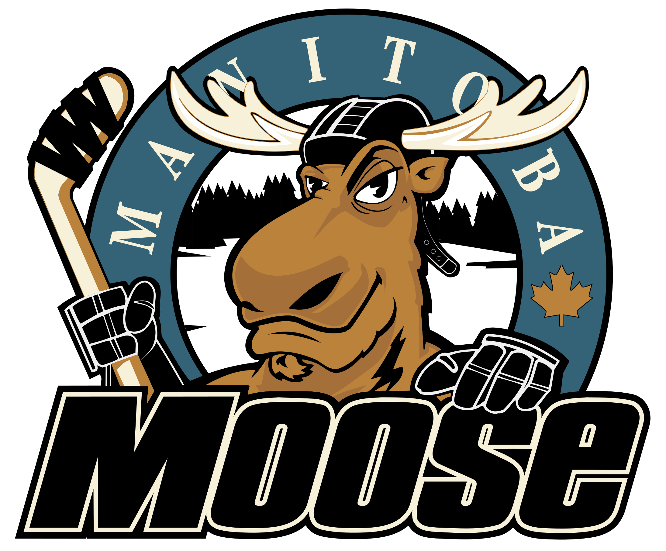 Manitoba Moose Logo Png Transparent - Minnesota Moose Hockey Logo (2400x2400), Png Download