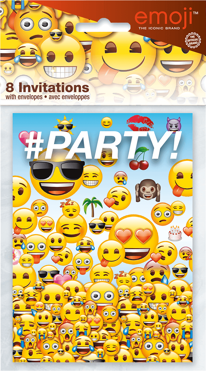 Emoji Party Invite Packaged - Birthday Invitation Templates Free Emoji (1400x1400), Png Download
