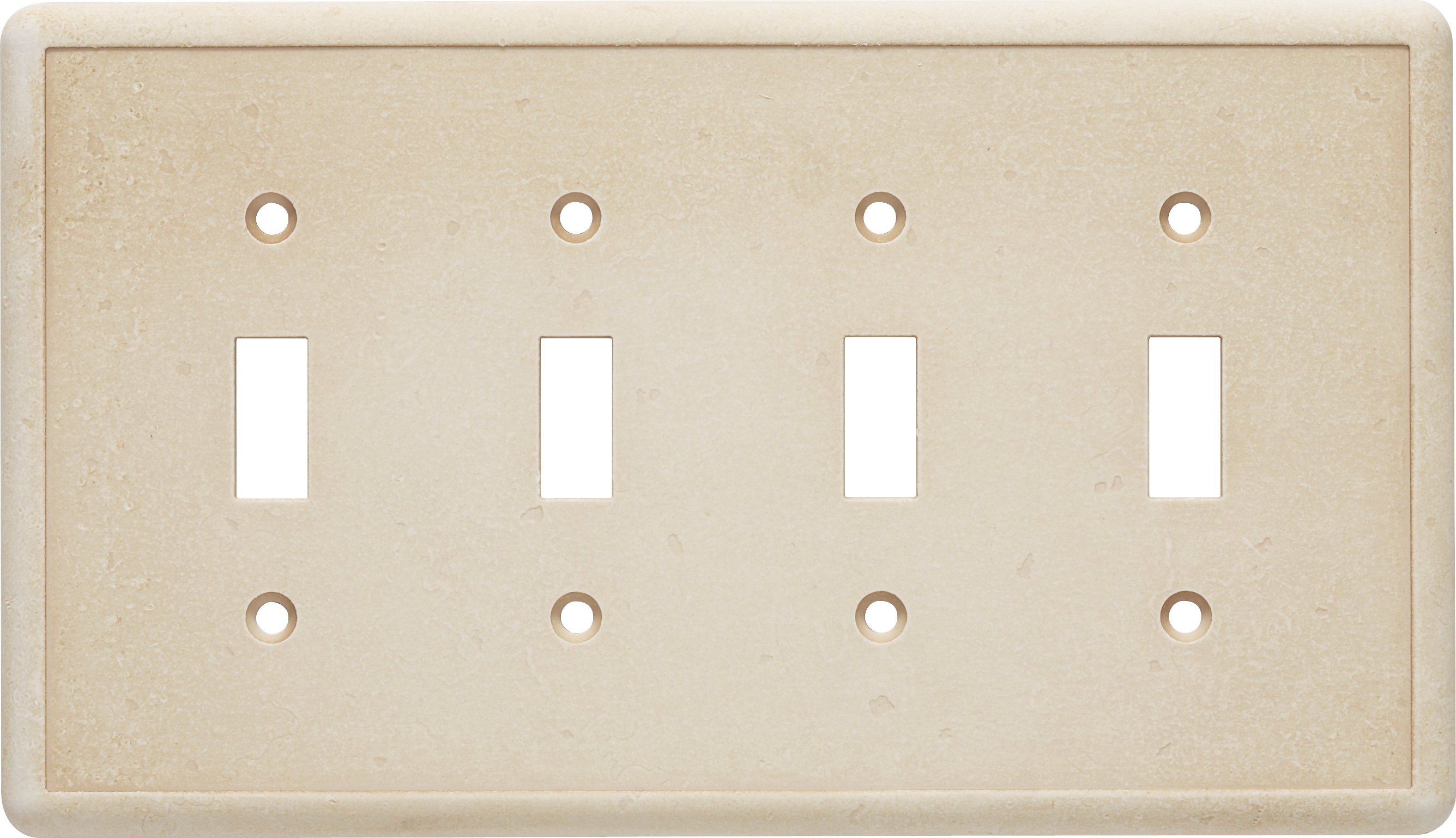 Quad Toggle Wall Plate Travertine - Wood (2671x1538), Png Download