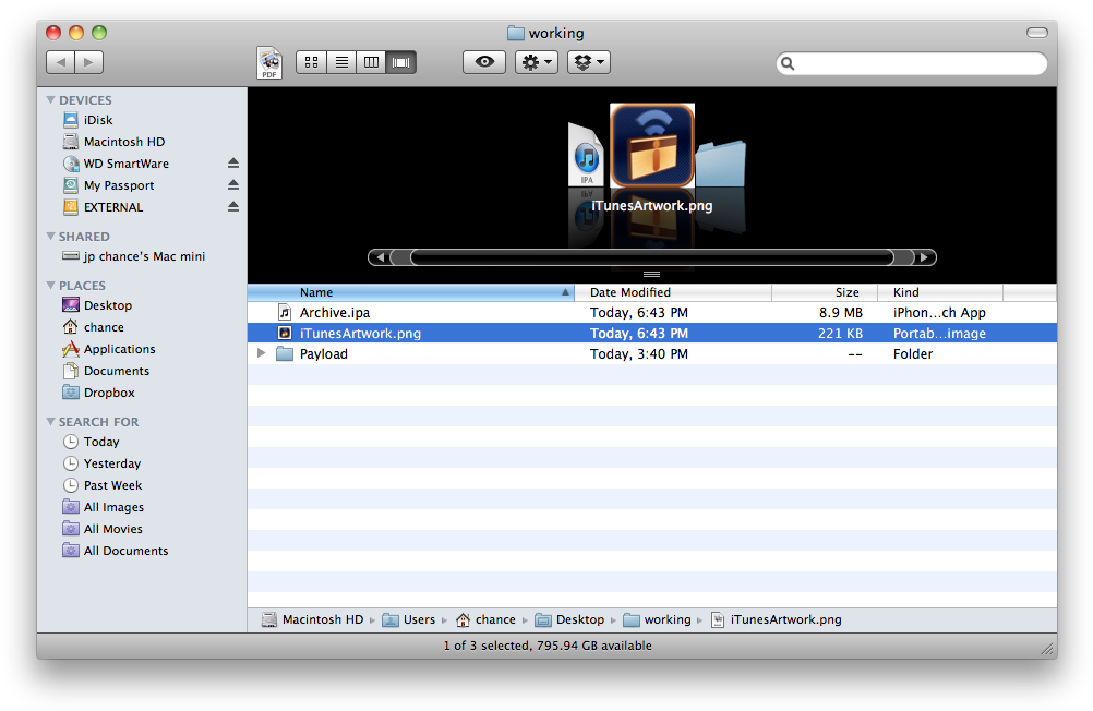 This Is The Contents Of The Ipa Folder - Mac (1015x665), Png Download