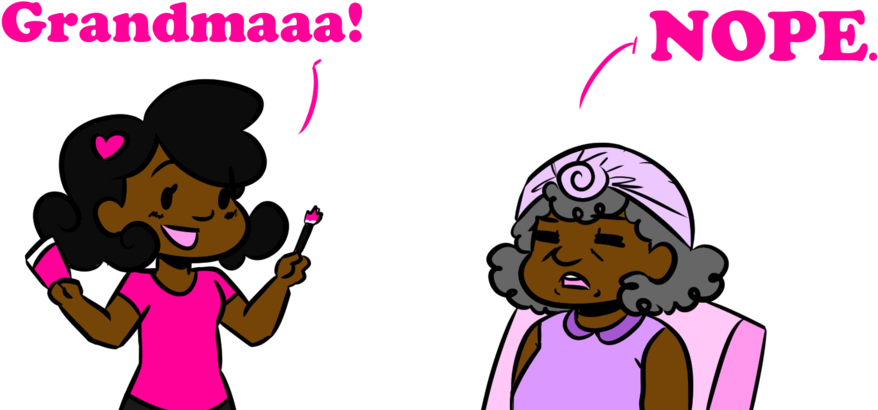 Ask Sam No Makeup On Grandma - Love (1000x471), Png Download