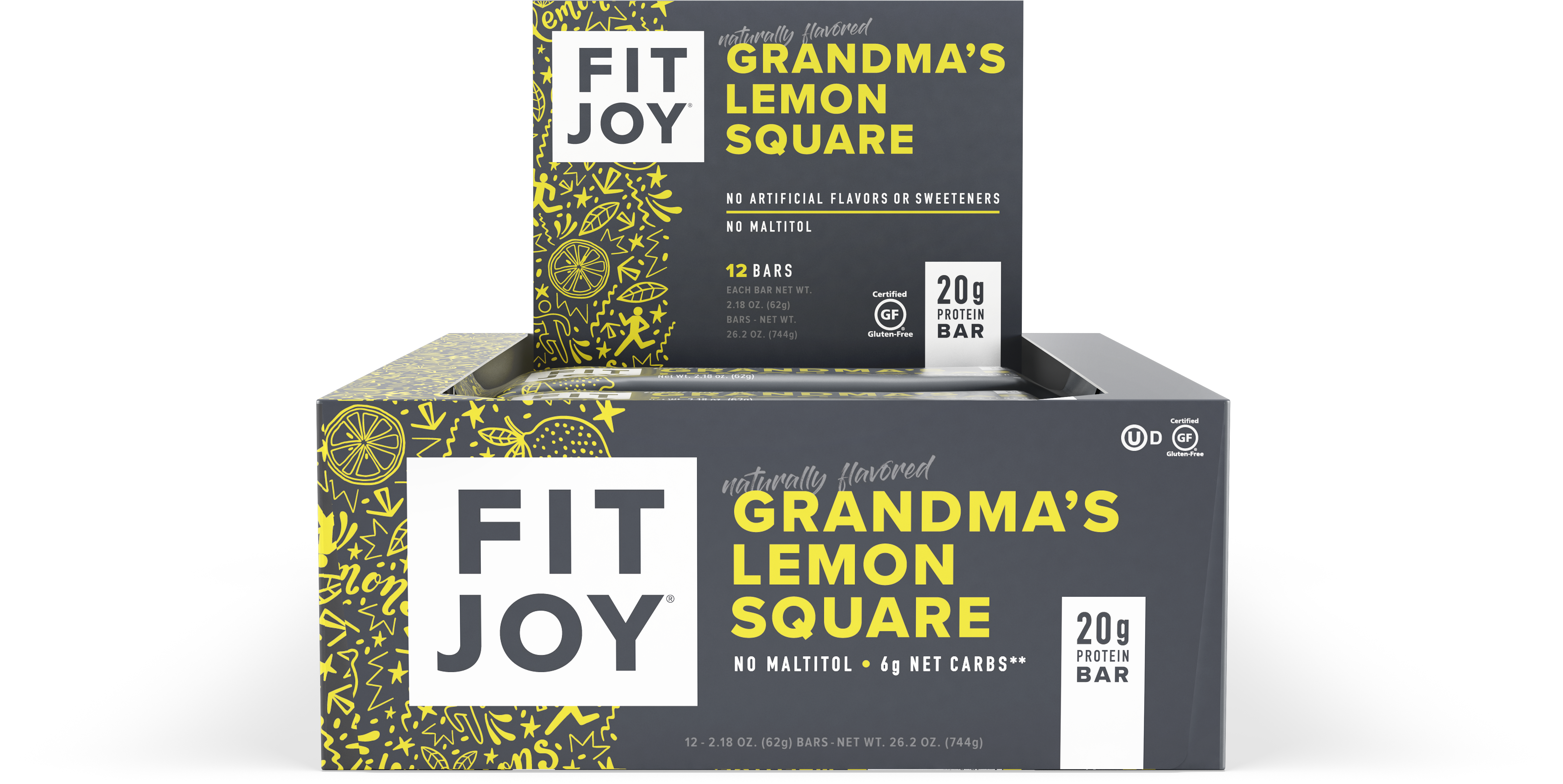 Fitjoy Box Front Grandmaslemonsquare V=1548840422 - Protein Bar (5472x3648), Png Download