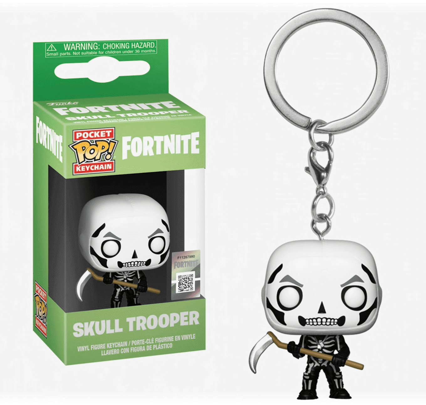 Skull Trooper Fortnite Keychain By Funko Pop - Fortnite Pop Keychain (1360x1293), Png Download