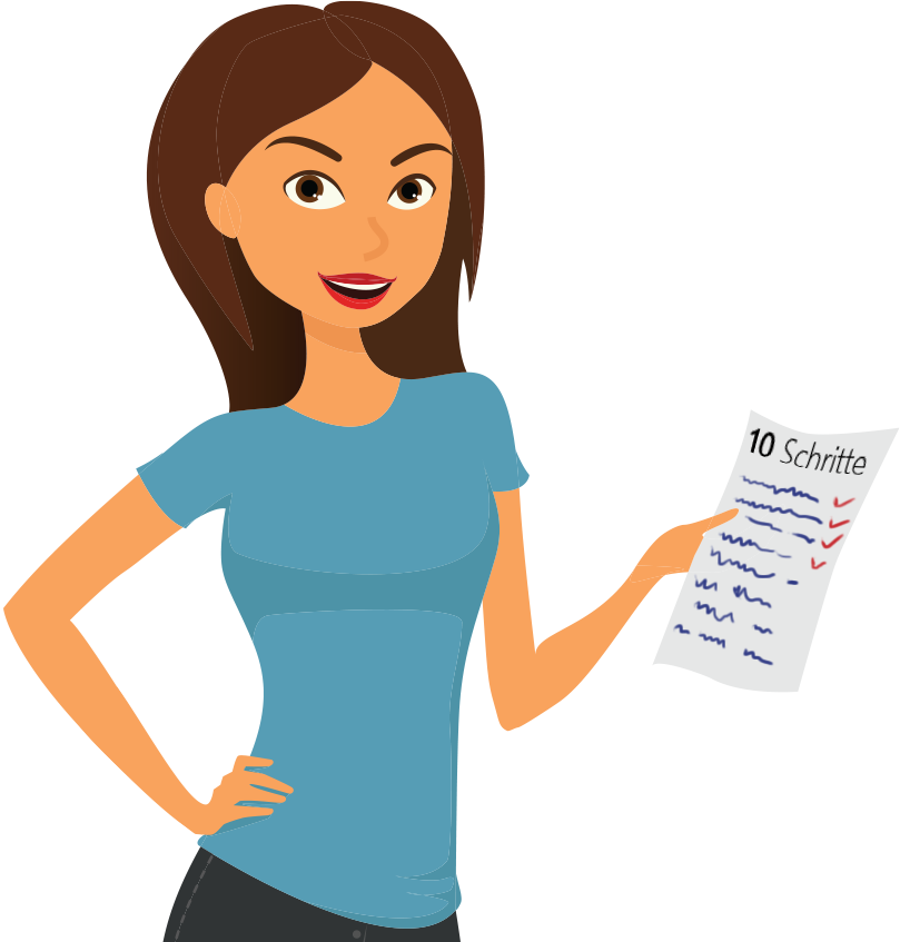 E-learning Checkliste - >> - Girl (809x847), Png Download