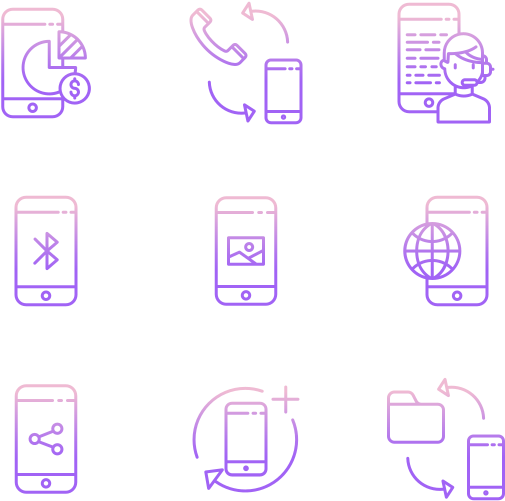 Mobile Application - Electric Blue (600x564), Png Download