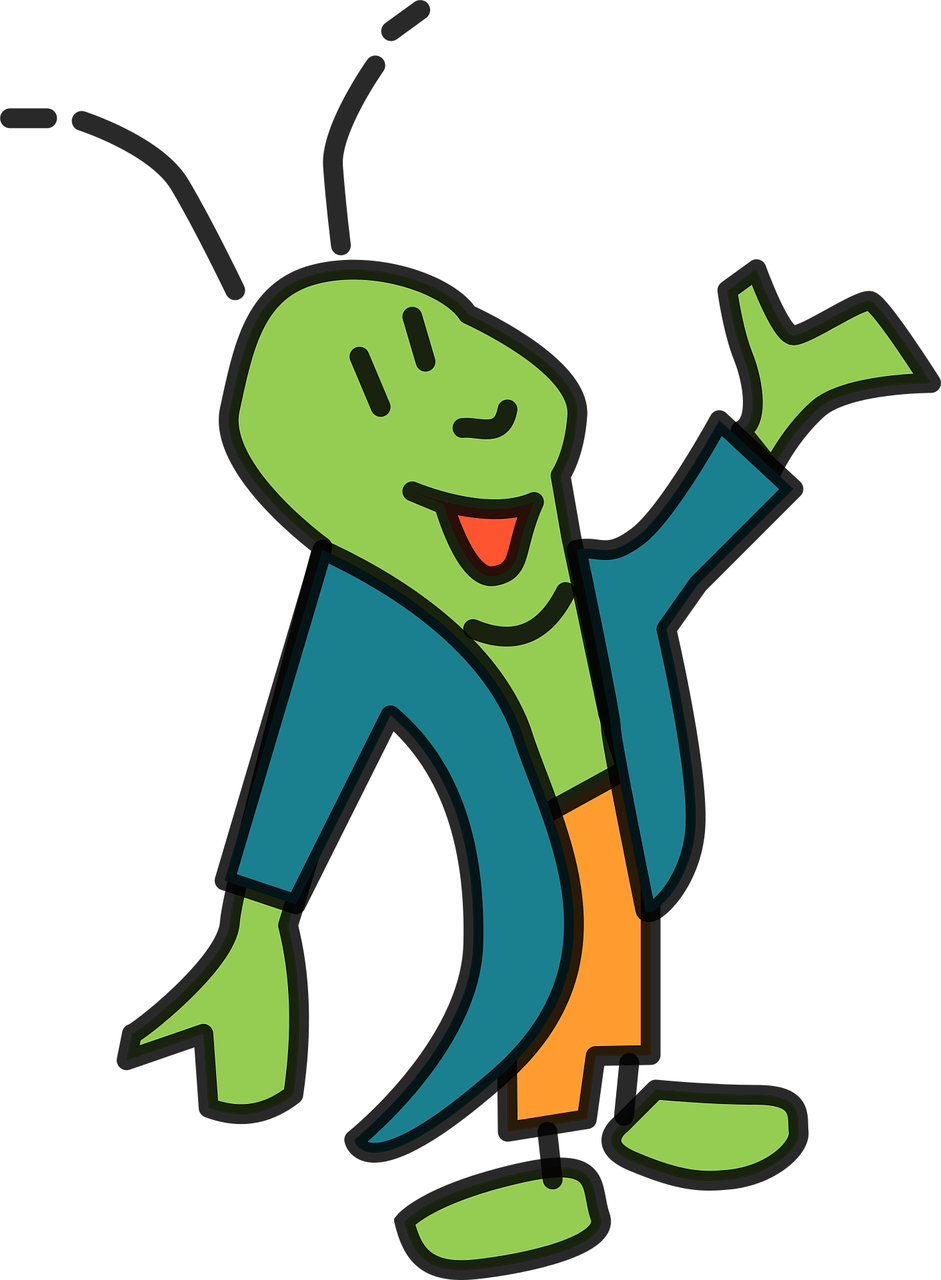 Vector Graphics,free Pictures, Free - Gambar Belalang Kartun (941x1280), Png Download