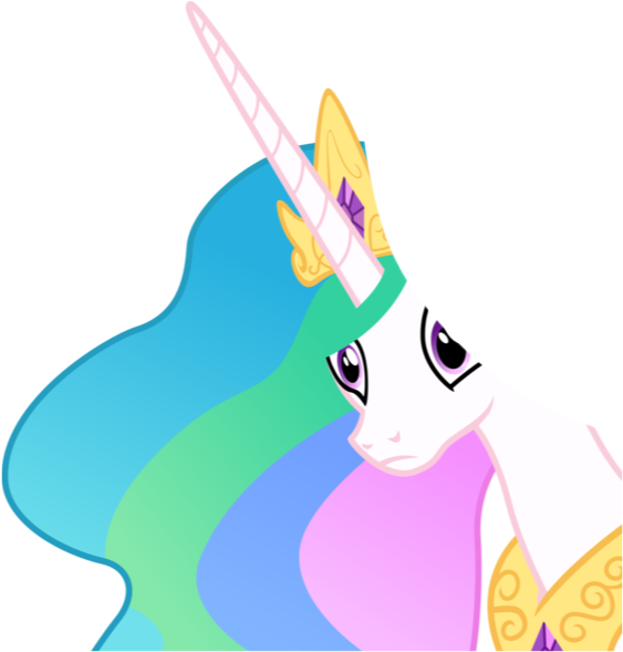Bad Cropping, Eclipse, Edit, Pony, Princess Celestia, - Cartoon (640x1136), Png Download