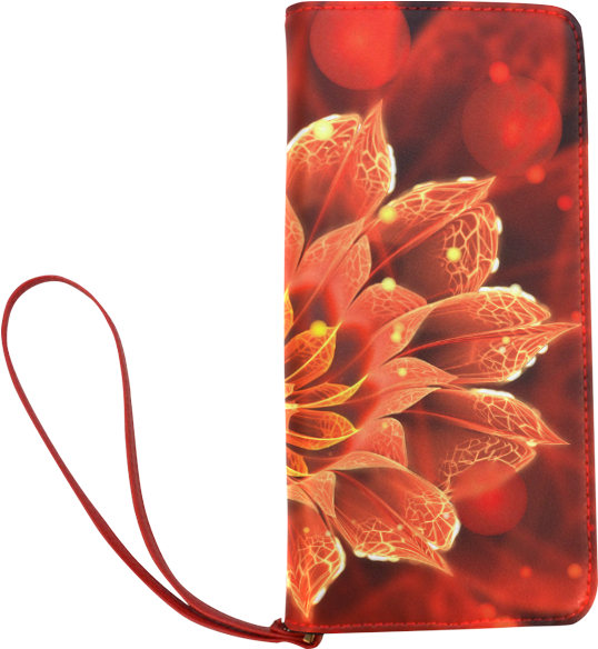 Red Dahlia Fractal Flower With Beautiful Bokeh Women's - Floral Design (1000x1000), Png Download