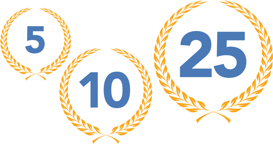 Certificate Template Clipart Anniversary Award - Celebration 25 Years Logo Png (1000x500), Png Download