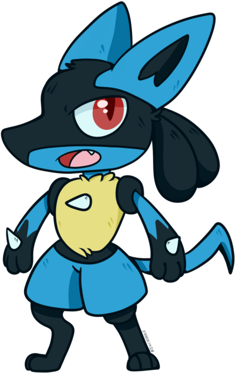Chibi Lucario By Niwinoodle - Chibi Lucario (486x750), Png Download