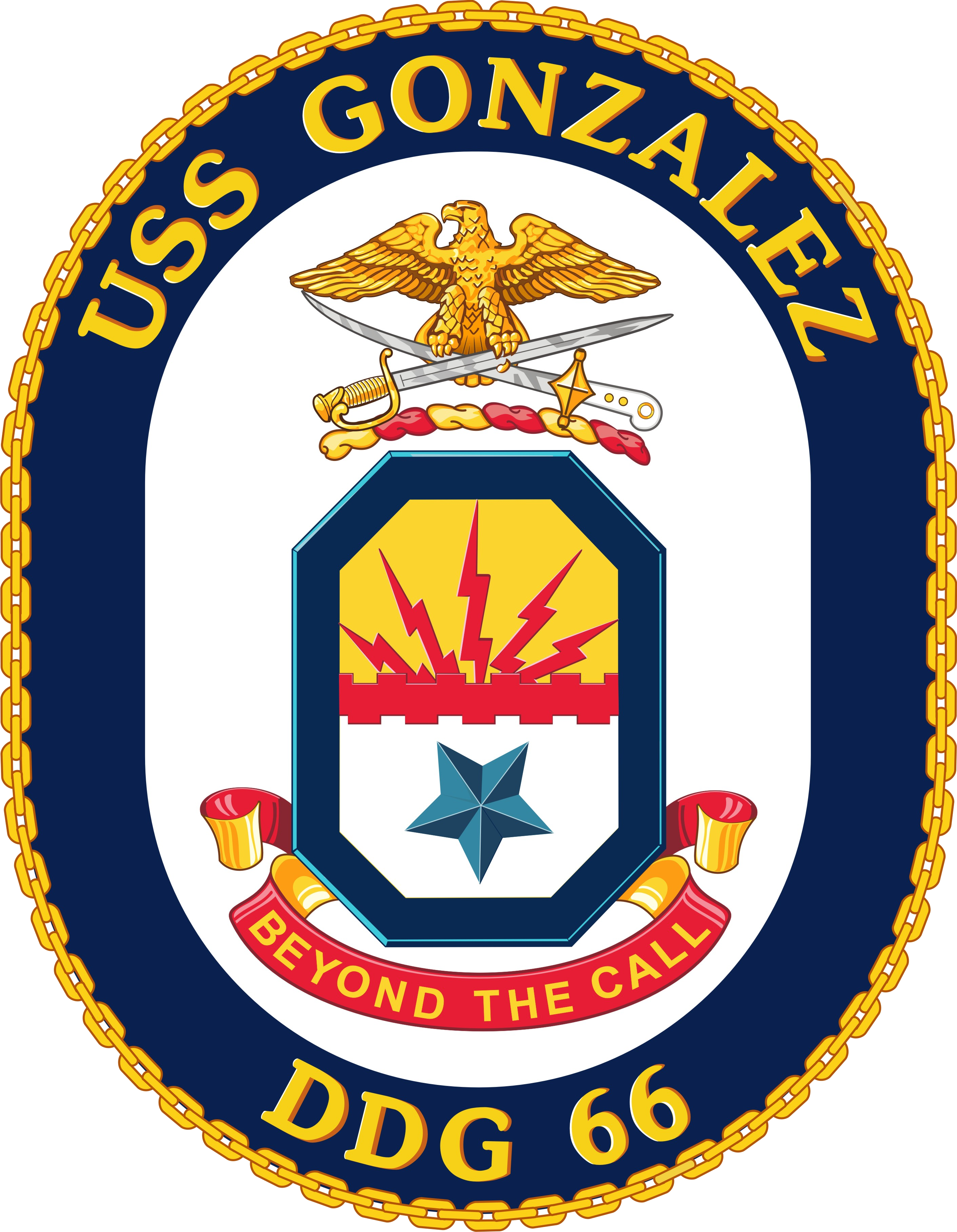 Uss Gonzalez Ddg-66 Crest - Uss Wasp Lhd 1 Emblem (2823x3635), Png Download