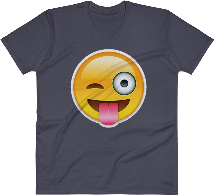 Men's Emoji V Neck - T-shirt (1000x1000), Png Download