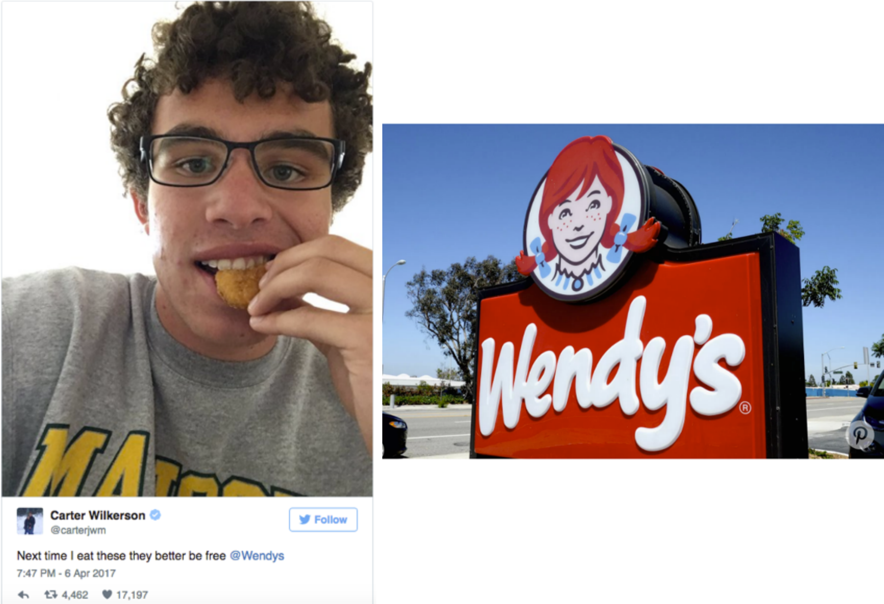 Nuggsforcarter Combo1 - Wendys Twitter Nugget Boy (1800x1200), Png Download