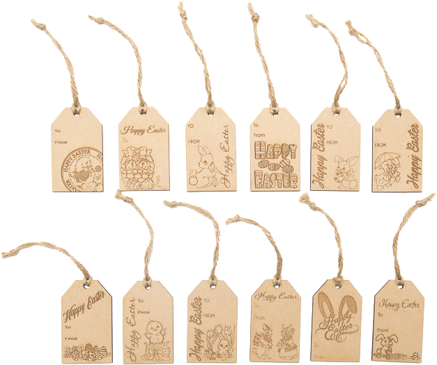 Easter Gift Tag Pack Of - Pendant (713x582), Png Download