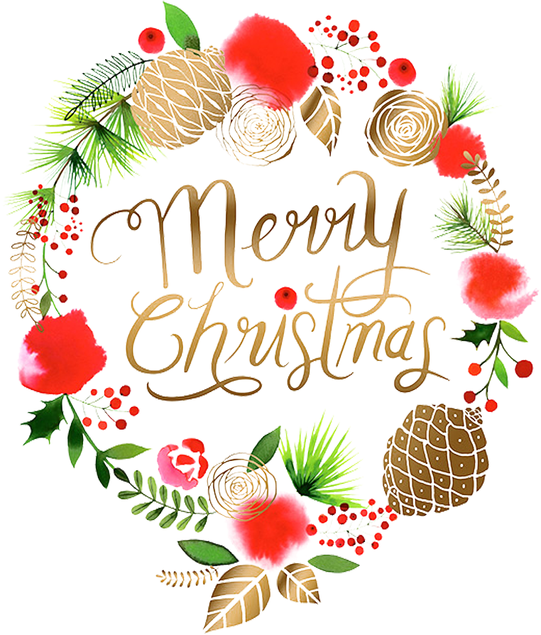 Malibu Wreath Garland Claus Santa Ltd Marine Clipart - Christmas Ornaments Christmas Card Watercolor (800x952), Png Download
