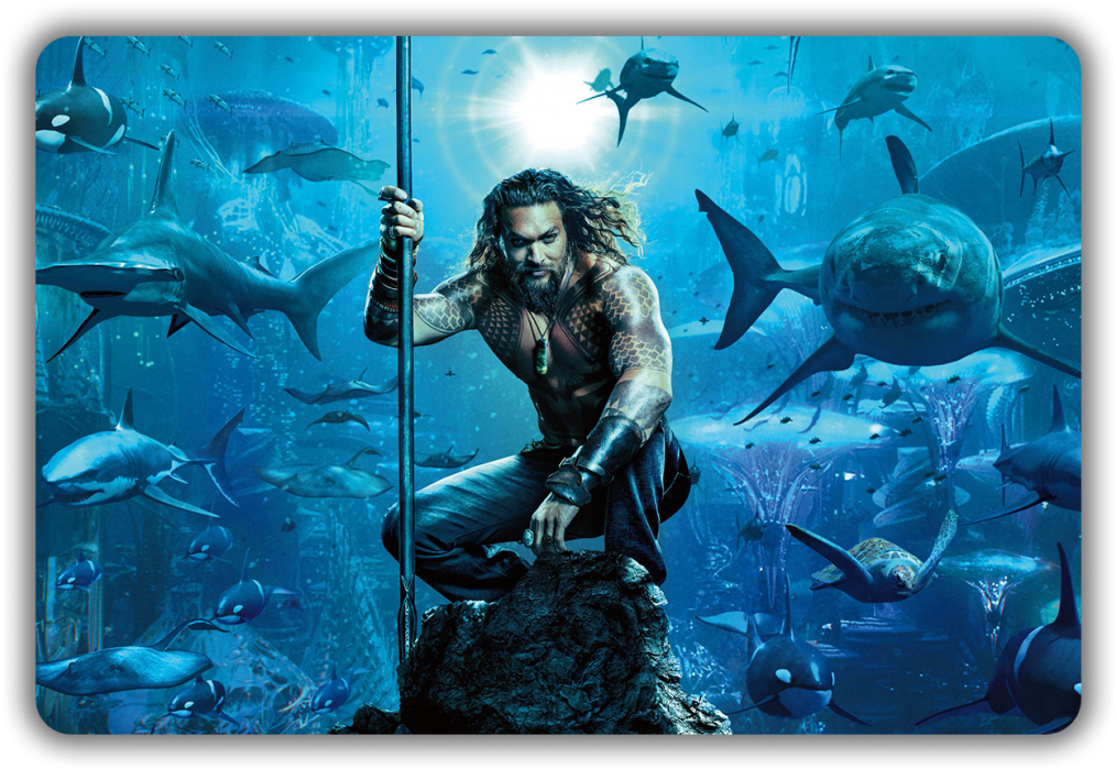 Aquaman - Premiere - Aquaman Fighting Underwater (1024x712), Png Download