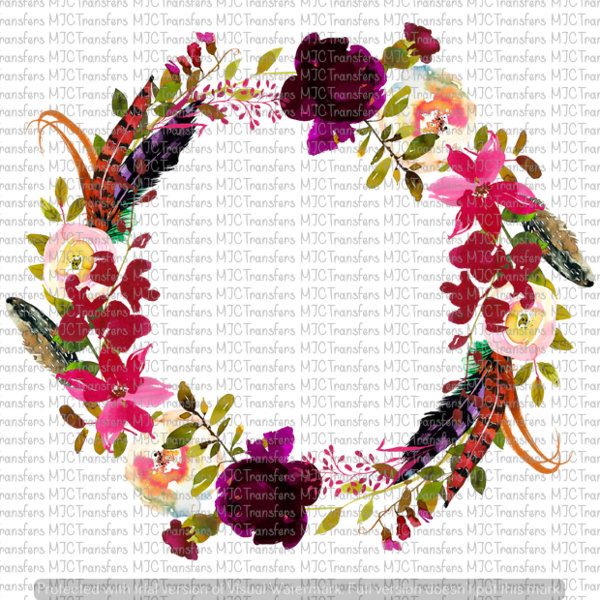 Floral Wreath With Feathers - God Is Greater Than The Highs And Lows Floral (600x600), Png Download