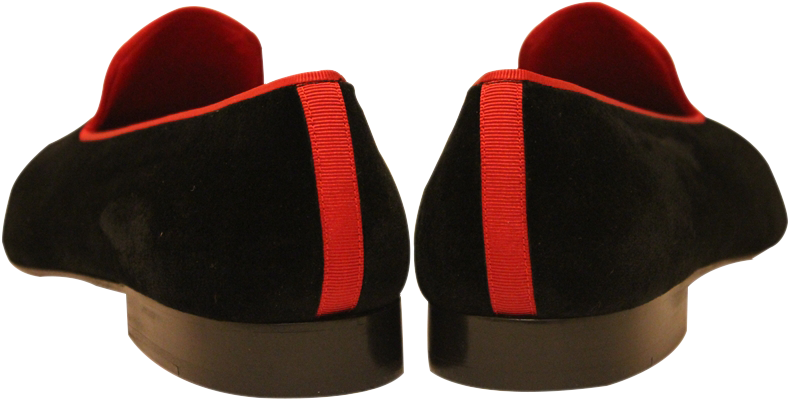 Black Crown Slippers - Suede (900x600), Png Download