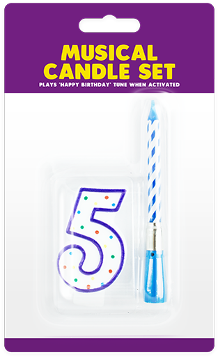 Musical Birthday Candle Set (800x620), Png Download
