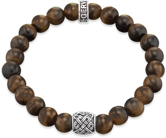 Gervida Bracelet Bronzite Celtic Knot - Pulseras De Bolas Negras (600x600), Png Download