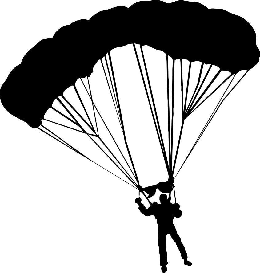 Wall Decal Paratrooper Drawing Sticker Wallpaper Decorative - Paratrooper Drawing (845x886), Png Download