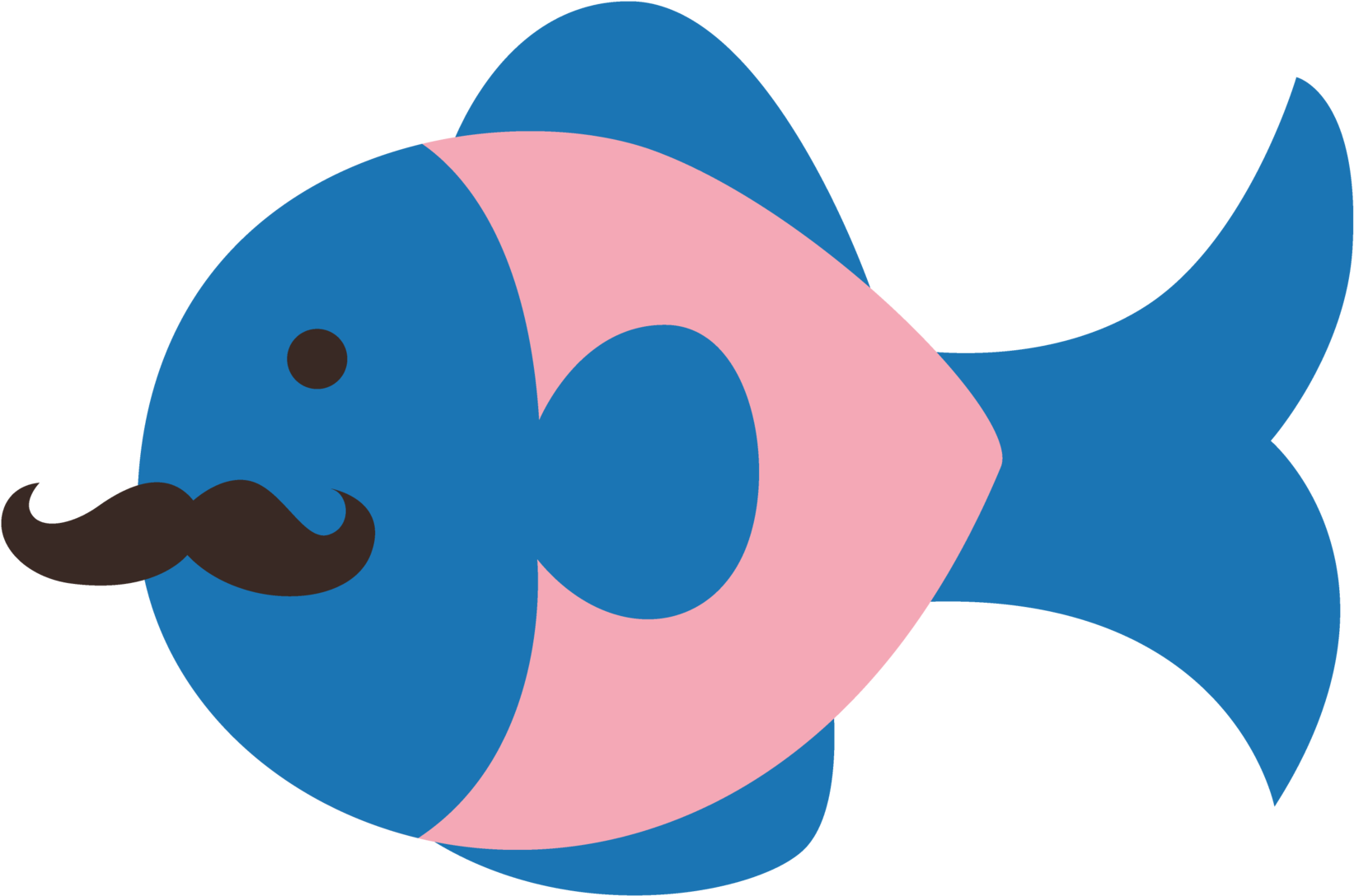 By Yenty Jap Fake Tattoo, Moustache Fish - Cartoon (2048x1448), Png Download