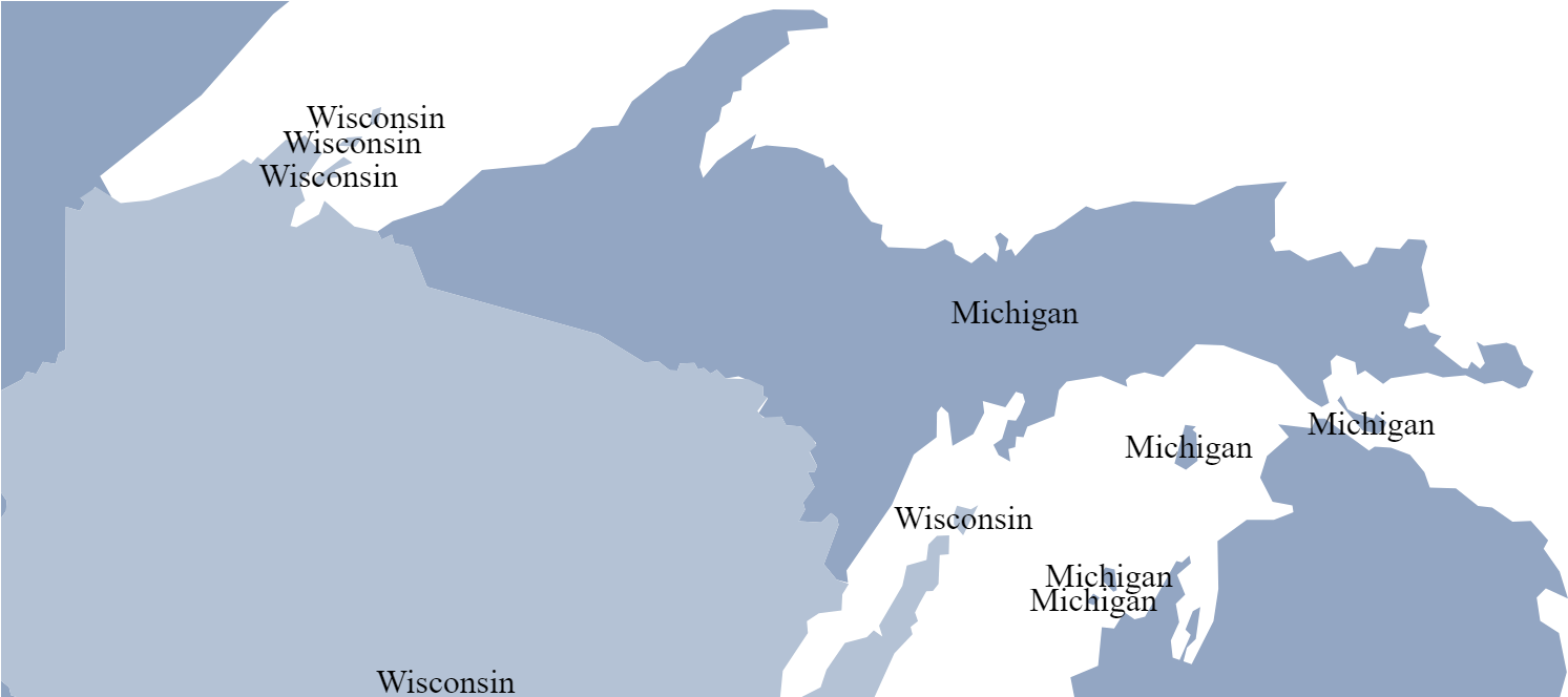 The Markup Shows Many Of These Labels As Hidden In - Michigan Congressional Districts Map 2016 (2558x663), Png Download