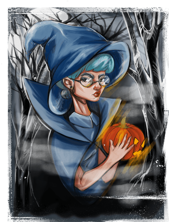 Pumpkins Queen Buy T Shirt Design - Painting (612x800), Png Download