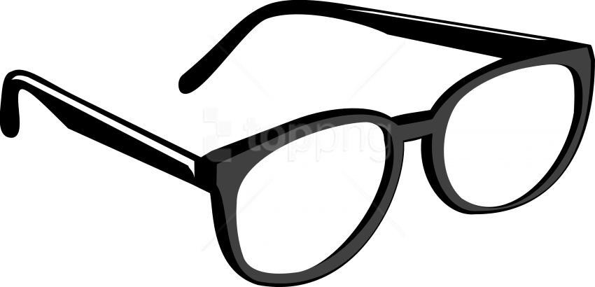 Free Png Glasses Png Images Transparent - Glasses Clipart Black And White (850x410), Png Download