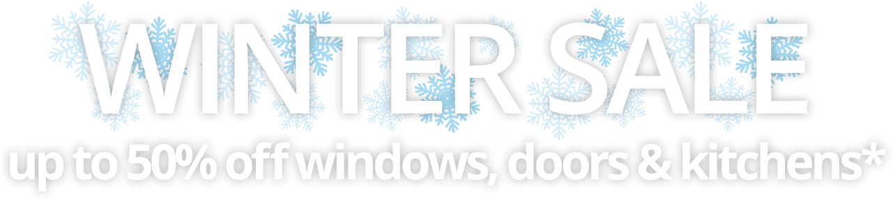 Up To 50% Off Windows, Doors & Kitchens* - Calligraphy (1283x439), Png Download