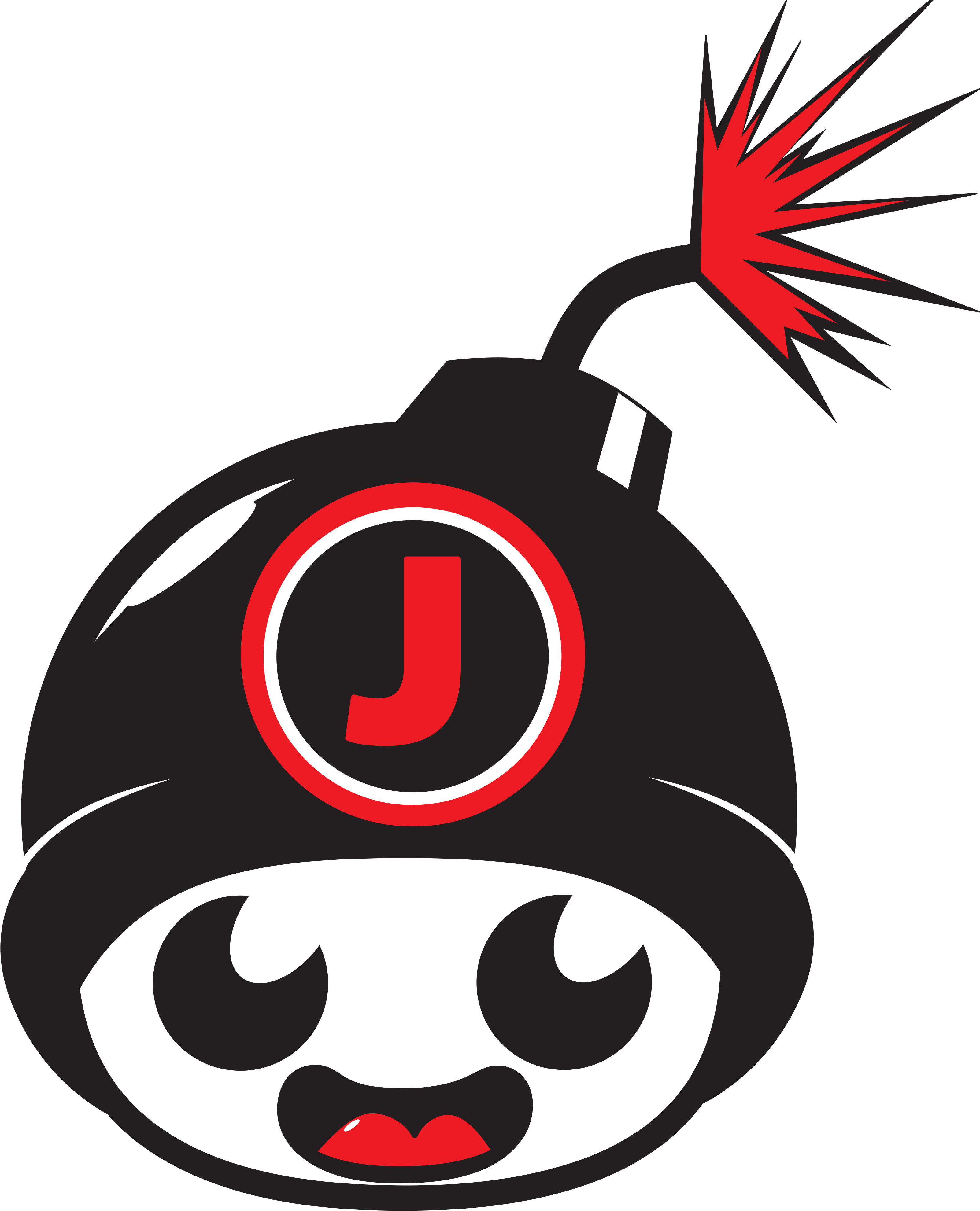 Jacks The Bomb - Bomb With Face (3750x4050), Png Download